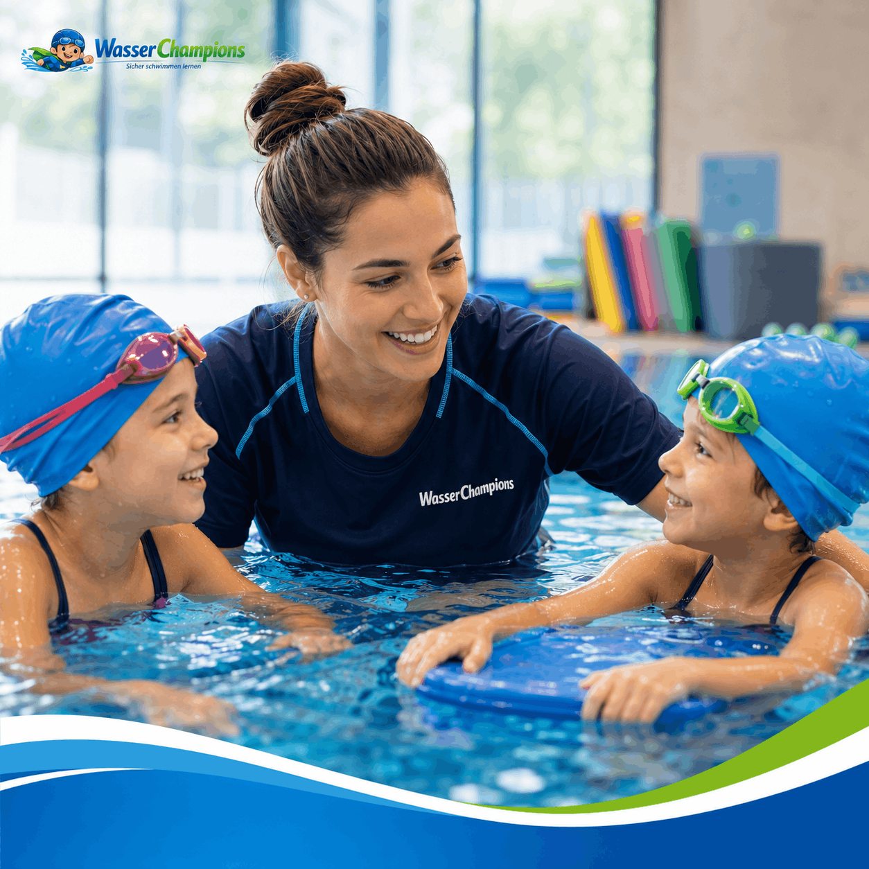 Geeignete Helfer für Kinderschwimmkurse