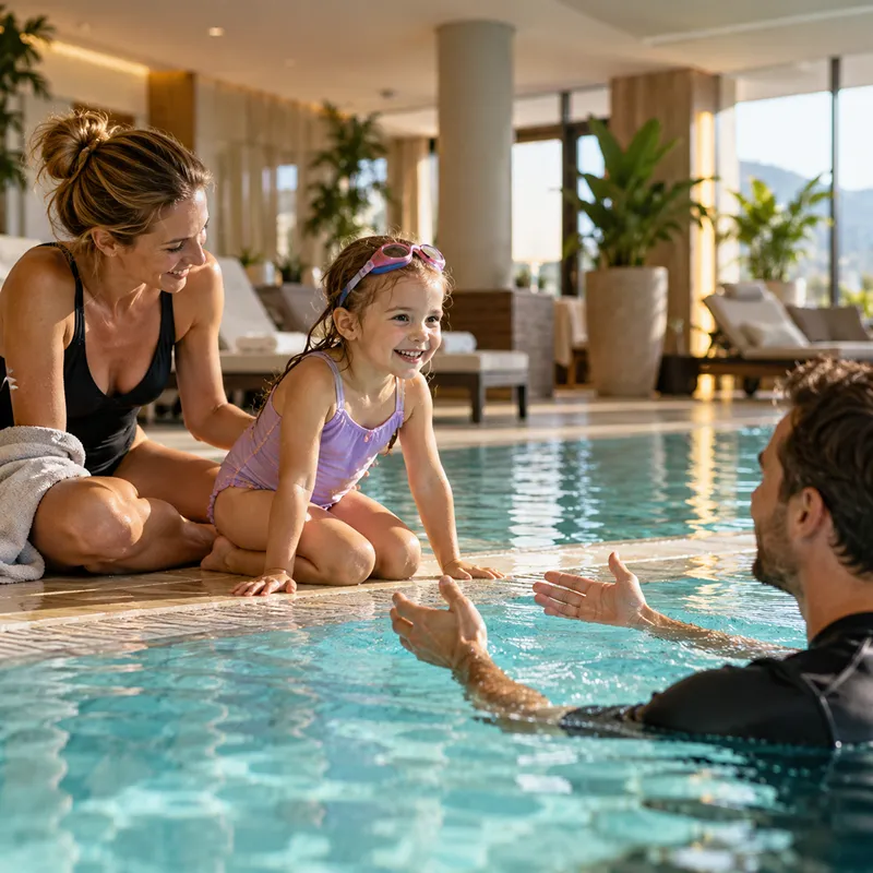 Familienurlaub mit Kinderschwimmkurs im Hotel